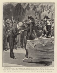 The Tsar and Tsaritsa landing at Dunkirk from the Imperial Yacht Standart